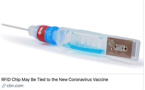 RFID Chip May Be Tied to the New Coronavirus Vaccine